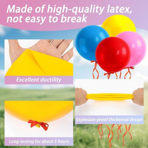8PCS 36 Inch Latex Big Balloons - RAINFLOW Birthday Balloons,Extra Large Balloon,Helium Giant Balloon for Party,Graduation,Birthday Decorations,Wedding Decorations,Halloween Pink,Red,Blue,Yellow in Saudi Arabia