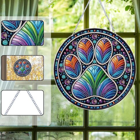 Poetrydraw DIY معلق الماس الماس أسماك مقلنات مدمن مخدرات ، ماس كريستال خاص اللوحة الزخرفة للبالغين ، فني الماس 5D Suncatchers مزدوج الجوه in Kuwait