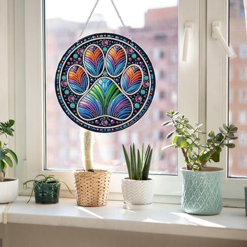 Poetrydraw DIY معلق الماس الماس أسماك مقلنات مدمن مخدرات ، ماس كريستال خاص اللوحة الزخرفة للبالغين ، فني الماس 5D Suncatchers مزدوج الجوه in Kuwait