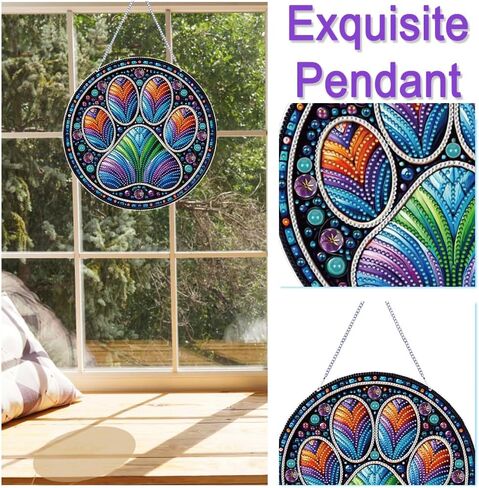 Poetrydraw DIY معلق الماس الماس أسماك مقلنات مدمن مخدرات ، ماس كريستال خاص اللوحة الزخرفة للبالغين ، فني الماس 5D Suncatchers مزدوج الجوه in Kuwait