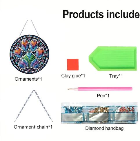 Poetrydraw DIY معلق الماس الماس أسماك مقلنات مدمن مخدرات ، ماس كريستال خاص اللوحة الزخرفة للبالغين ، فني الماس 5D Suncatchers مزدوج الجوه in Kuwait