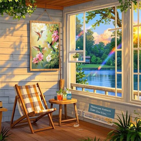 Vividmeng Hummingbird Art Kits للبالغين ، مجموعة أدوات الطلاء الماس للبالغين ، DIY Diy Plant Diamond Paint in Saudi Arabia