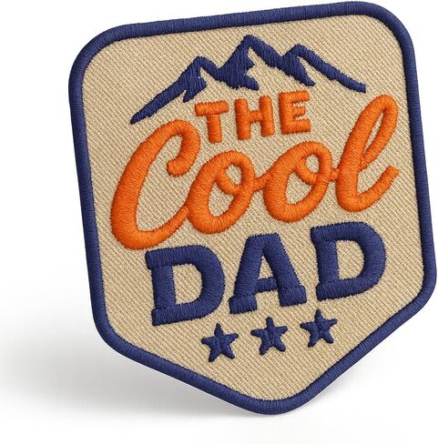 The Cool Dad Patch - Iron On or Sew On Morale Patch Best Dad Ever - Funny Patches for Father Day Gift, DIY Applique Accessories, Trucker Hats, Clothes, Backpack, Friends Size 3 Inches in Saudi Arabia