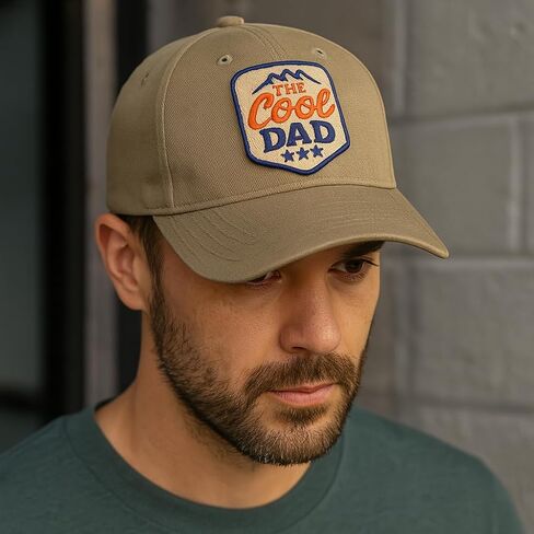 The Cool Dad Patch - Iron On or Sew On Morale Patch Best Dad Ever - Funny Patches for Father Day Gift, DIY Applique Accessories, Trucker Hats, Clothes, Backpack, Friends Size 3 Inches in Saudi Arabia