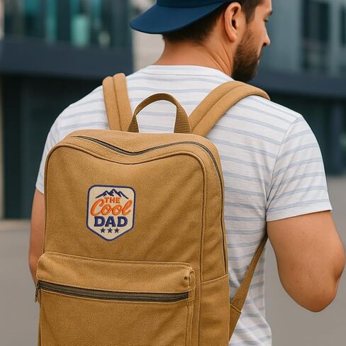 The Cool Dad Patch - Iron On or Sew On Morale Patch Best Dad Ever - Funny Patches for Father Day Gift, DIY Applique Accessories, Trucker Hats, Clothes, Backpack, Friends Size 3 Inches in Saudi Arabia