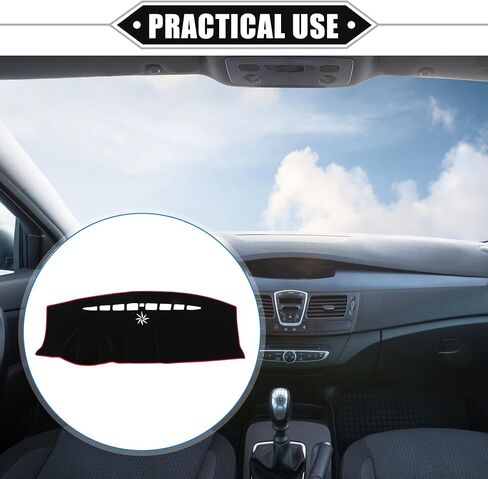 غطاء لوحة القيادة متوافق مع Ford Edge 2011-2014، غطاء حماية لوحة القيادة من البوليستر الأسود غير القابل للانزلاق in Saudi Arabia