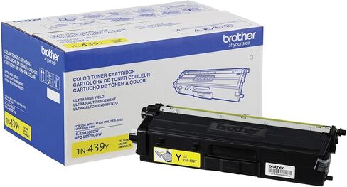 Brother TN439Y Ultra High-Yield Toner Cartridge (Yellow) in Retail Packaging in Saudi Arabia