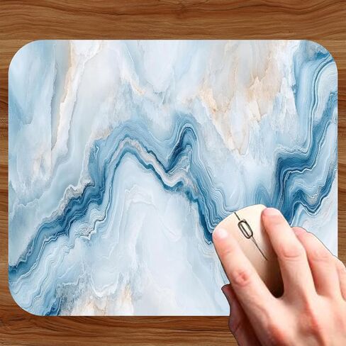 Decorative Colorful Mouse Pad Mat Mousepad for Desk Computer Laptop PC Gaming Home or Office Gift (Blue Agate MP29) in Saudi Arabia