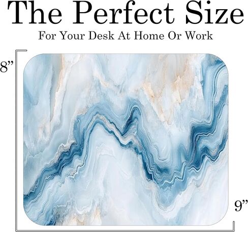 Decorative Colorful Mouse Pad Mat Mousepad for Desk Computer Laptop PC Gaming Home or Office Gift (Blue Agate MP29) in Saudi Arabia