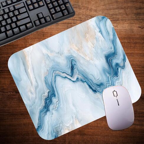Decorative Colorful Mouse Pad Mat Mousepad for Desk Computer Laptop PC Gaming Home or Office Gift (Blue Agate MP29) in Saudi Arabia