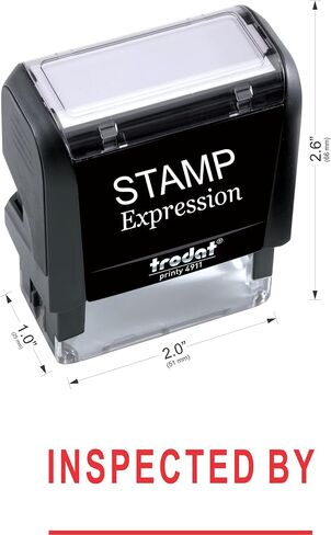 StampExpression - تم تفتيشها مع طابع مطاطية لمكتب الخط - الحبر الأحمر (A -5921) in Saudi Arabia
