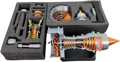 Turbofan Engine Model Kit That Works, 50+PCS TRENT900 Simulated Functional Turbofan Aircraft Jet Engine Model with LED Light in Kuwait