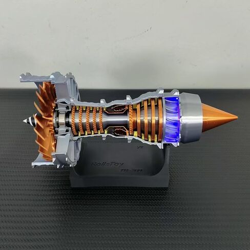 Turbofan Engine Model Kit That Works, 50+PCS TRENT900 Simulated Functional Turbofan Aircraft Jet Engine Model with LED Light in Kuwait