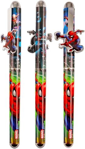Spiderman Pens for Adults - Spiderman Office Supplies Bundle with 3 Spiderman Pens with Clip Plus Bookmark | Spiderman Desk Accessories for Men, Women in Saudi Arabia