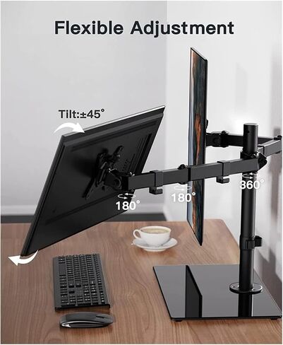 Dual Monitor Stand - 2 Monitors up to 27 inches in Saudi Arabia