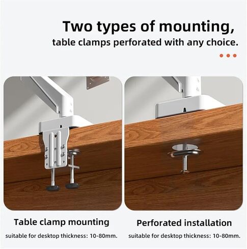 Monitor Arm Stand for 17" - 49" Screens, 2-20 kg (4.4-44 lbs), Desk Mount, Monitor Support, 360° Adjustment, M9(M9W) in Saudi Arabia