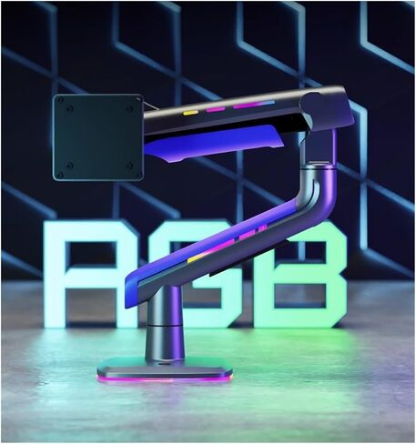 G60 Monitor Arm 32-60 Inch Curved Screen Desktop Monitor Stand 2-20kgs with RGB Light in Saudi Arabia