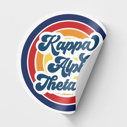 متجر نادي نسائي - Kappa Alpha Theta - ورقة الملصقات - موضوع الرجعية in Saudi Arabia