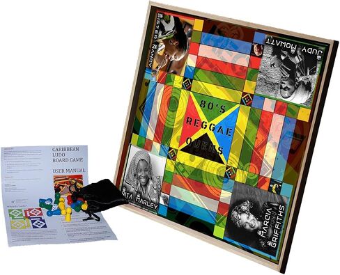 Jamaican Ludo 80’s Reggae Queens (Ludi/Ludy/Loodi) (Misspelled QUEN in Middle) | 24in x 24in Board Game | Family Game Night Activity | Fun Easy Multi-Player Entertainment in Saudi Arabia