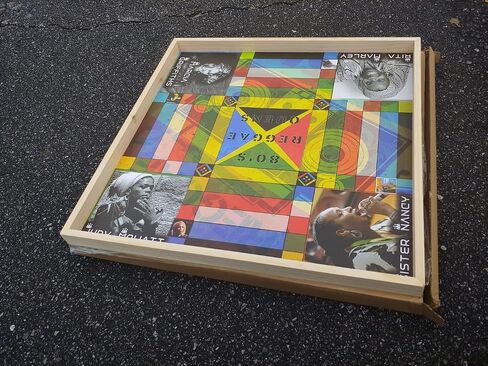 Jamaican Ludo 80’s Reggae Queens (Ludi/Ludy/Loodi) (Misspelled QUEN in Middle) | 24in x 24in Board Game | Family Game Night Activity | Fun Easy Multi-Player Entertainment in Saudi Arabia