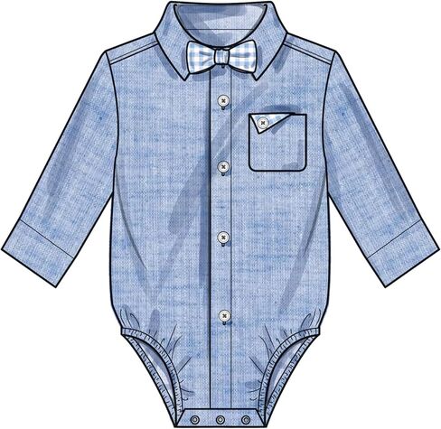 Simplicity SS3079A Babies' Bodysuit Onesies, Pull-on Shorts and Pants Sewing Pattern Packet, Design Code S3079, Sizes XS-S-M-L in Saudi Arabia