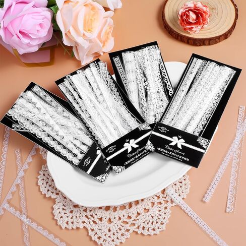 120 Pcs Lace Stickers Vintage Scrapbook PET Tapes Waterproof Embellishment Stickers Decoration Supplies for Scrapbooking Journals Wedding Planners Laptops Photo Frame Crafts in Saudi Arabia