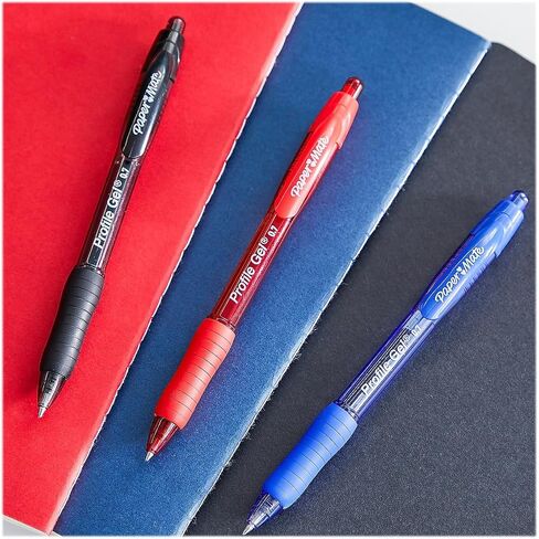 Paper Mate Profile Gel Pen, Retractable, Bold 1 Mm, Blue Ink, Translucent Blue Barrel, Dozen in Saudi Arabia
