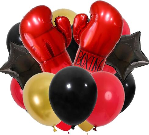 Red Boxing Gloves Balloons Boxing Balloons for Boxing Birthday Party Decorations Fight Night Decorations Wrestling Party WWE Party Boxing Sports Themed Party UFC Boy Man Birthday Party Anniversary in Saudi Arabia