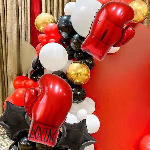 Red Boxing Gloves Balloons Boxing Balloons for Boxing Birthday Party Decorations Fight Night Decorations Wrestling Party WWE Party Boxing Sports Themed Party UFC Boy Man Birthday Party Anniversary in Saudi Arabia