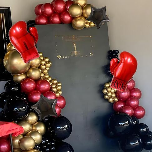 Red Boxing Gloves Balloons Boxing Balloons for Boxing Birthday Party Decorations Fight Night Decorations Wrestling Party WWE Party Boxing Sports Themed Party UFC Boy Man Birthday Party Anniversary in Saudi Arabia