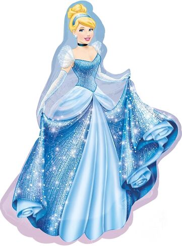 Cinderella Birthday Party 5pc Foil Balloons Bouquet Decorations in Saudi Arabia