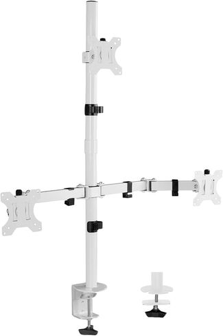 White Triple Monitor Adjustable Desk Stand, 3 Screens up to 30 inches in Saudi Arabia