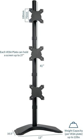 Triple Monitor Desk Stand/Mount FreeStanding 3 شاشات تصل إلى 27 بوصة in Saudi Arabia