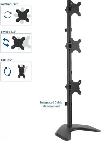 Triple Monitor Desk Stand/Mount FreeStanding 3 شاشات تصل إلى 27 بوصة in Saudi Arabia