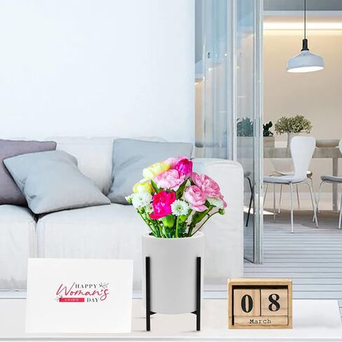 حامل قلم رصاص للمكتب ، حاملي القلم السيراميك مع قوس معدني للمكتب والأسرة ، منظم قرطاسية سطح المكتب حامل فرشاة مكياج طاولة لطيف للنساء ، 4.7 * 3.15 بوصة in Kuwait