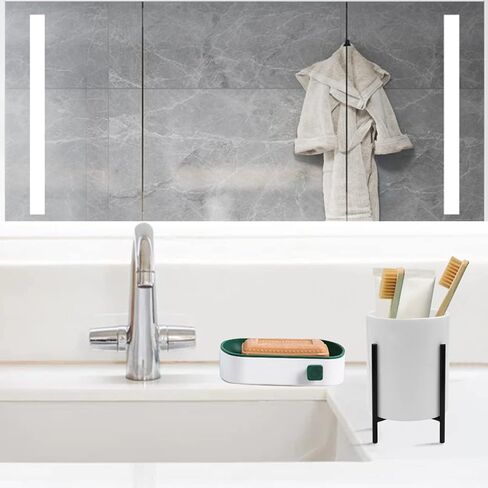 حامل قلم رصاص للمكتب ، حاملي القلم السيراميك مع قوس معدني للمكتب والأسرة ، منظم قرطاسية سطح المكتب حامل فرشاة مكياج طاولة لطيف للنساء ، 4.7 * 3.15 بوصة in Kuwait