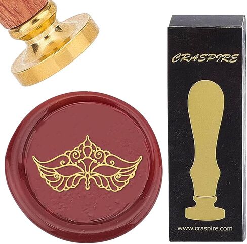 CRASPIREWax Seal Stamp 25mm Vintage Sealing Wax Stamps Removable Brass Head with Wooden Handle for Party Envelopes Invitations Gift Packing Wrap Decoration in Saudi Arabia