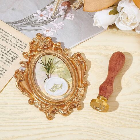 CRASPIREWax Seal Stamp 25mm Vintage Sealing Wax Stamps Removable Brass Head with Wooden Handle for Party Envelopes Invitations Gift Packing Wrap Decoration in Saudi Arabia