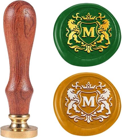 1 "Lion Emblem Wax Seal Seal Letter T ختم الختم ختم ختم رأس النحاس القابل للإزالة in Saudi Arabia