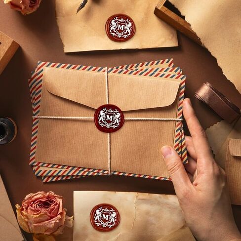 1 "Lion Emblem Wax Seal Seal Letter T ختم الختم ختم ختم رأس النحاس القابل للإزالة in Saudi Arabia