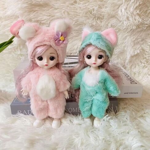 4 Pcs 6 Inch Princess Girl Mini Dolls, Small Princess Dolls, Little Girl Miniature for 3+ Year Old Girls in Kuwait