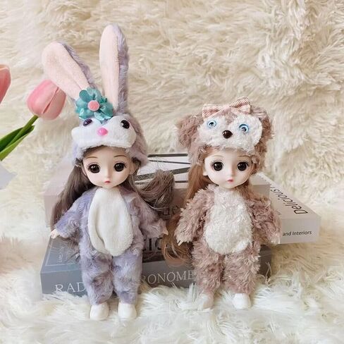4 Pcs 6 Inch Princess Girl Mini Dolls, Small Princess Dolls, Little Girl Miniature for 3+ Year Old Girls in Kuwait