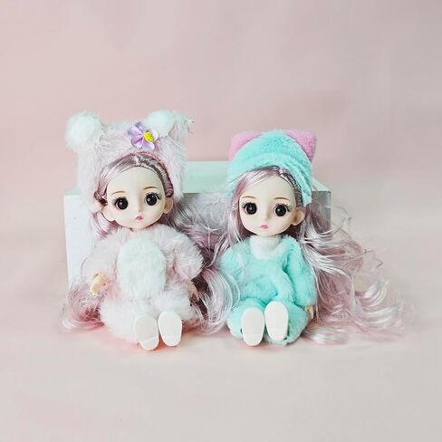 4 Pcs 6 Inch Princess Girl Mini Dolls, Small Princess Dolls, Little Girl Miniature for 3+ Year Old Girls in Kuwait
