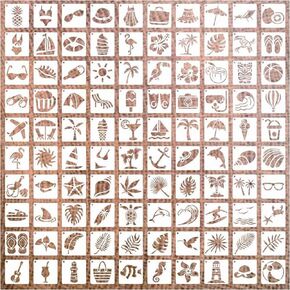 100 PCS Stencils للطلاء على الحرف الخشبية القابلة لإعادة الاستخدام القابلة لإعادة الاستخدام قوالب الرسم الأزهار والنباتات النباتية لفن DIY ، ديكور المنزل ، الخشب ، الزجاج ، النسيج (2x2 بوصة ، الأبجدية ماندالا) in Kuwait
