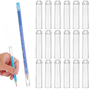 18 PCS قلم رصاص أعلى قبعات قلم رصاص بلاستيكي أقلام رصاص طرف واقي بُقلّل أقلام الرصاص أعلى القبعات القطرات لأصحاب موسع القلم الخشبي لتوصيلات مكتب طالب المكتب in Kuwait