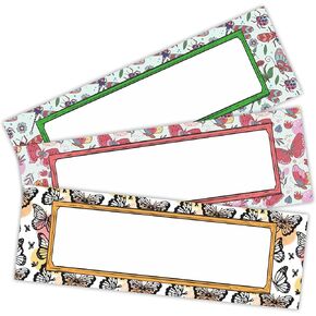 30 Pcs Self Adhesive Name Tags, Labels in 3 Styles, minimalism Black & White, Students Desk Labels, Classroom accessories, Storage Box Labels，Classroom Office Decorations & Supplies - A02 in Kuwait