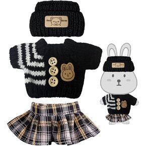 17cm Clothes Set for Doll, 2025 Stylish Hat & Skirt & Sweater 3 Piece Handcrafted Crochet Outfit Sets, 15-17cm Adorable Dolls Clothes Accessories Suit, Dress up Unique Style (Blue) in Saudi Arabia