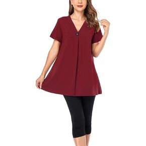 طقم بيجامة حريمي من COLORFULLEAF بأكمام قصيرة وسراويل كابري ملابس نوم ناعمة مكونة من قطعتين طقم Pjs صيفي مع جيوب in Kuwait