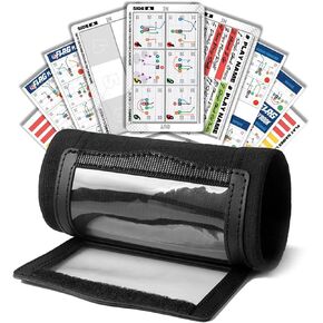 1nmore 5V5 ، 7V7 Football Wristbands مع نظام Playbook System ، مدرب معصم قورتربك للشباب ، Flag Football Wrist Bands مع ملصقات مسرحيات وبطاقات PVC in Kuwait