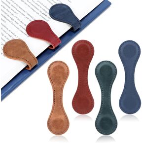 Magnetic Bookmarks for Women Men - 4 PCS Double-Sided Magnetic Book Marks for Reading Women Gift, Multi Functional Leather Book Markers for Book Lovers, Teachers, Students, Book Accessories in Saudi Arabia